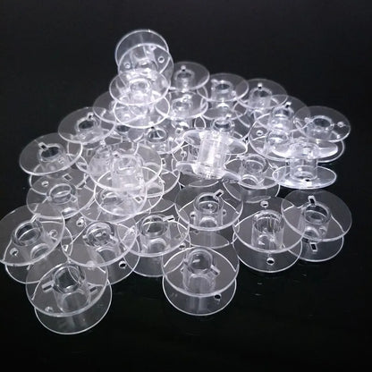 Conjunto de 30 Bobinas de Plástico Transparente para Máquina de Coser Brother 5BB5552 - ¡Oferta Imperdible!