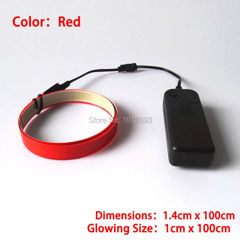 Tira LED EL de 100CM con Controlador DC-3V y 8 Colores Opcionales - Ideal para Coche, Casa, Fiesta, Exhibición, Hoteles y Bar