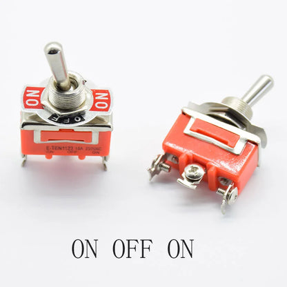 Interruptor de Palanca Impermeable de Acero Inoxidable 12V - Heavy Duty ON OFF ON para Vehículos, 15A 250V SPDT/SPST