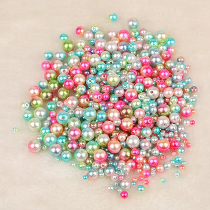 50-500 Piezas de Perlas Imitación ABS de 4mm a 10mm - Cuentas Redondas Sueltas para Joyería DIY, Collares y Pulseras