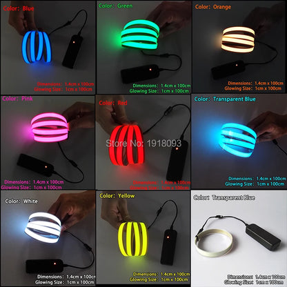 Tira LED EL de 100CM con Controlador DC-3V y 8 Colores Opcionales - Ideal para Coche, Casa, Fiesta, Exhibición, Hoteles y Bar