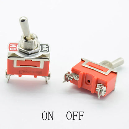 Interruptor de Palanca Impermeable de Acero Inoxidable 12V - Heavy Duty ON OFF ON para Vehículos, 15A 250V SPDT/SPST