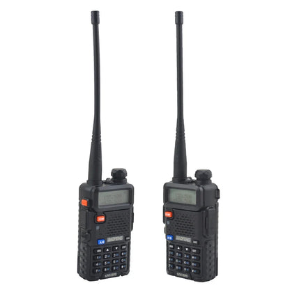 Baofeng Walkie Talkie UV-5R Dual Band Radio de Dos Vías VHF/UHF 136-174MHz & 400-520MHz con Auricular | Transceptor FM Portátil