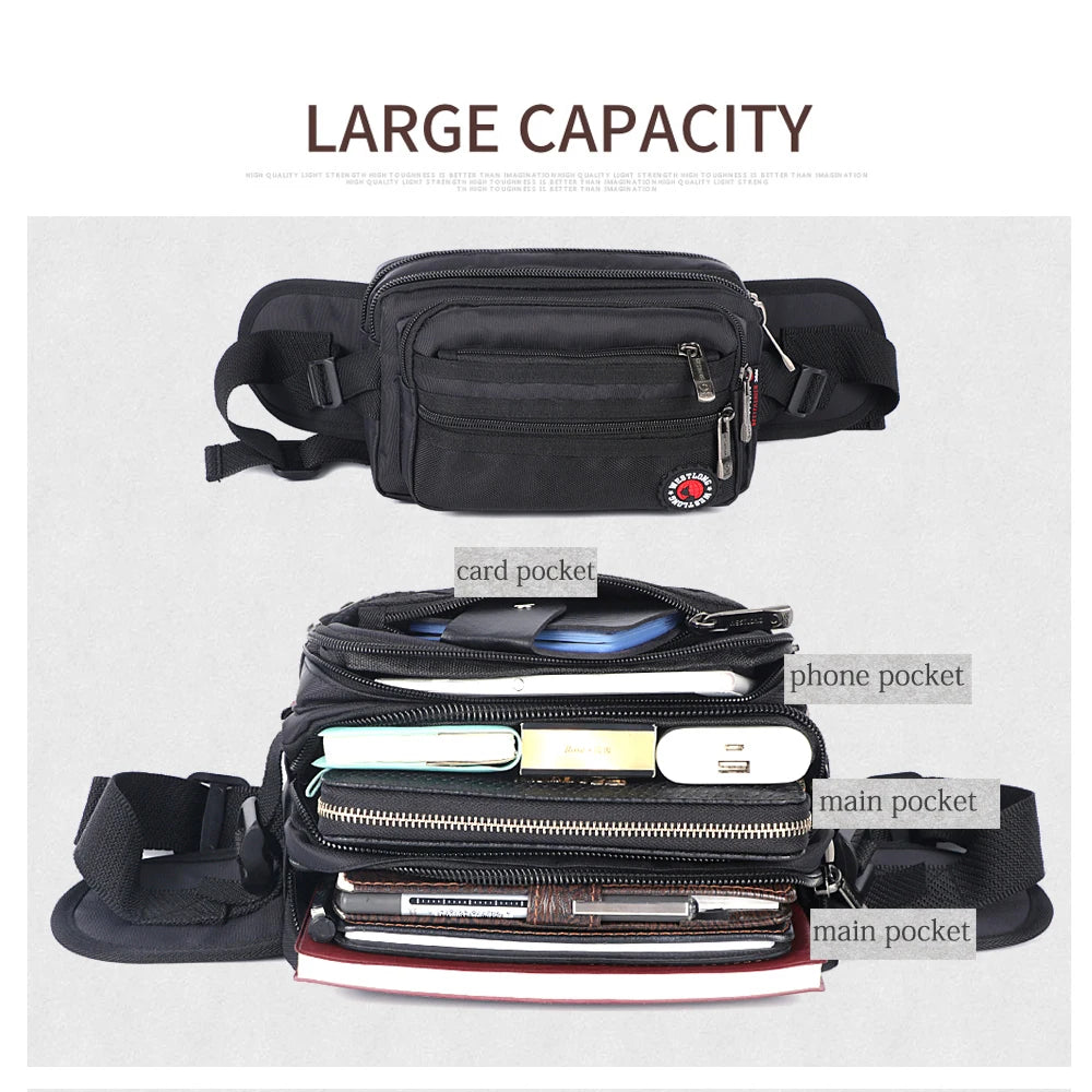 Riñonera Casual y Funcional Unisex Impermeable - Fanny Pack de Nylon