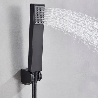 Grifo de Baño Negro Mate MYQualife con 2 Funciones, Montaje en Pared para Ducha y Bañera con Control de Agua Caliente y Fría