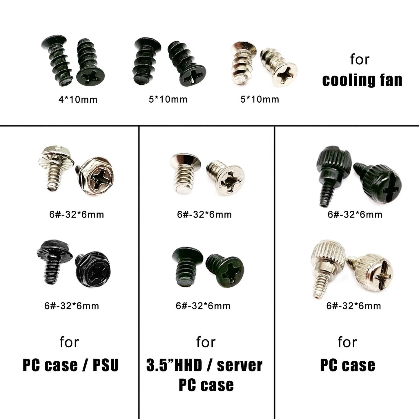 Kit de Tornillos para PC - 305/780 Piezas para Montaje de Hardware de Computadora, HDD, PSU, y Más