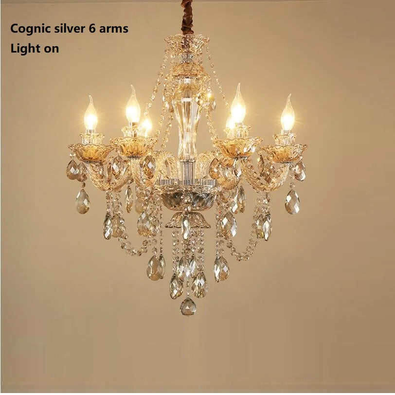 Lámparas de Araña de Cristal K9 para Decoración del Hogar, Accesorio de Iluminación de Lujo, Moderno, AC110V/220V, para Sala de Estar, Nuevo