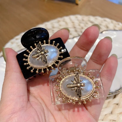 Horquillas Retro de Color Bronce Antiguo, abalorios de abeja, pinzas para el pelo, pinzas para el pelo, horquillas de perlas de lujo, accesorios para la cabeza, regalos Tamaño: 3,3*3cm