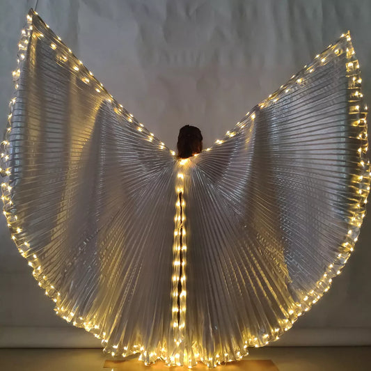 Nuevo Estilo de Alas Luminosas LED para Danza del Vientre con Propiedades Fluorescentes - Luces Amarillas