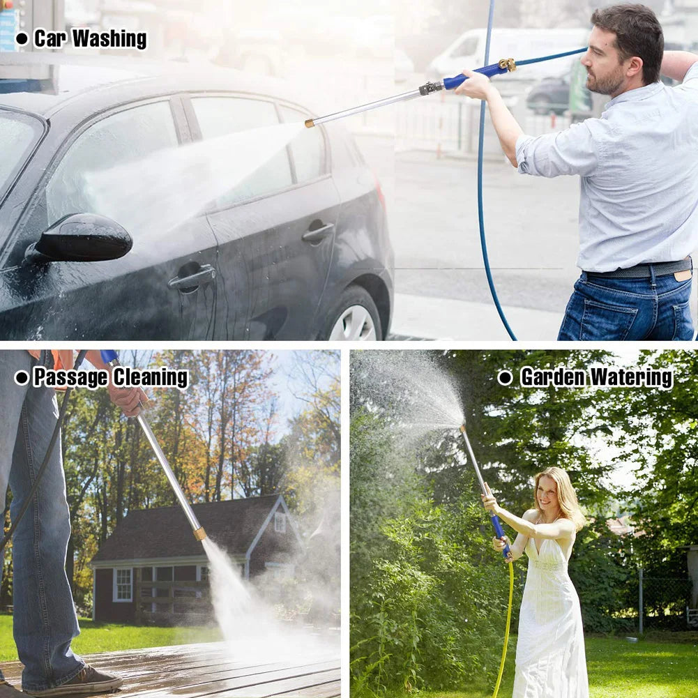 Pistola de Agua a Alta Presión Meijuner de 46 cm para Coche, con Boquilla Rociadora, Herramienta de Limpieza para Jardín y Lavado