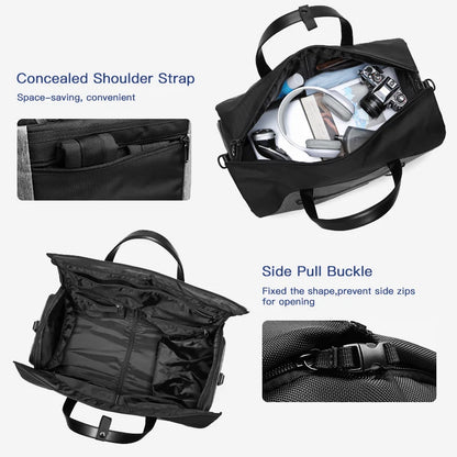 Bolsa de Viaje OZUKO Multifunción para Trajes de Hombre: Gran Capacidad de Almacenamiento, Bolso de Viaje Impermeable con Compartimento para Zapatos