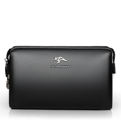 Luxury Brand Men's Wallet Leather Long Wallet  PU Leather Wallet Men Double Zipper Coin Pocket Purse Business Clutch Phone Bag