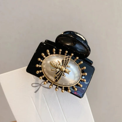 Horquillas Retro de Color Bronce Antiguo, abalorios de abeja, pinzas para el pelo, pinzas para el pelo, horquillas de perlas de lujo, accesorios para la cabeza, regalos Tamaño: 3,3*3cm