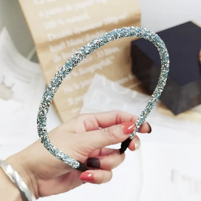 Diadema de Cristal Suave de Moda para Mujeres, Accesorio de Cabello con Rhinestones y Beads, Headband Elegante