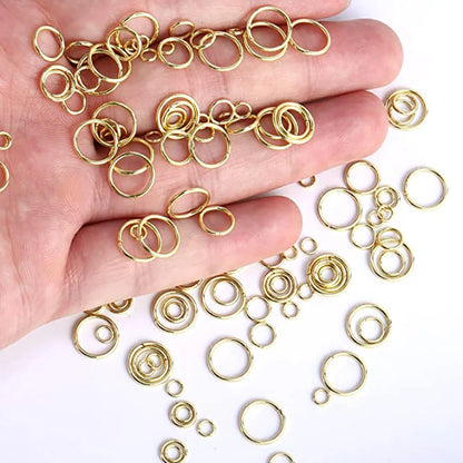Aros Abiertos de Metal en Color Dorado y Plateado (3-12mm) - Conectores para DIY Joyería, Suministros de Accesorios