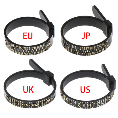 Medidor de Anillos UK/US Oficial: Herramienta de Accesorios para Joyería con Dimensiones Británicas/Americanas para Hombres y Mujeres