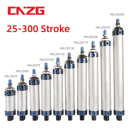 Cilindros Neumáticos de Doble Acción - Cilindro Comprimido Mini Bore de 16/20/25/32mm con Carrera de 40mm