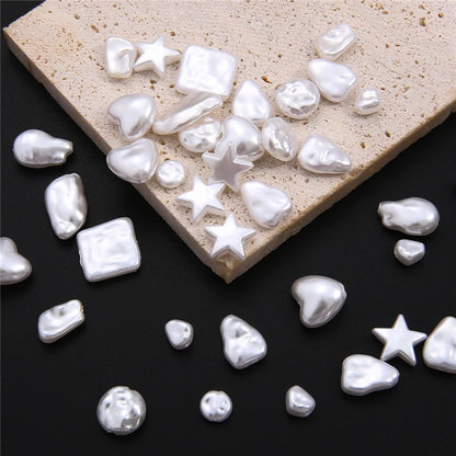Perlas de Imitación Irregulares de ABS - Perlas Acrílicas Sueltas para Crear Joyas, Collares, Aretes, Pinzas para el Cabello y Pulseras
