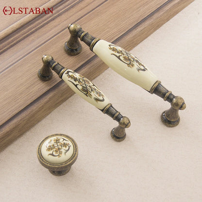 Perilla de Cajón LSTABAN - Tirador Antiguo Europeo para Muebles, Accesorios de Armario y Cajones