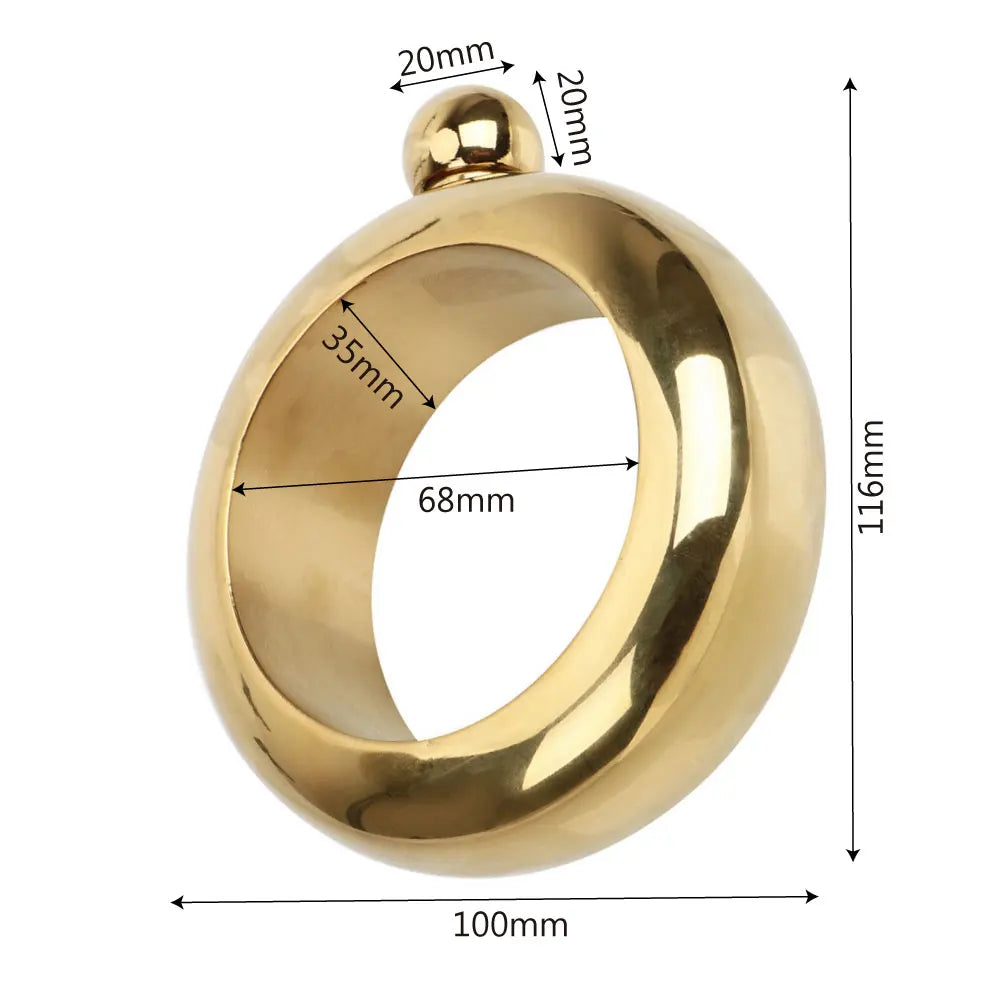 Elegante Accesorio para Bebidas de 3,5 oz – Pulsera de Acero Inoxidable para Whisky, Vodka y Vino