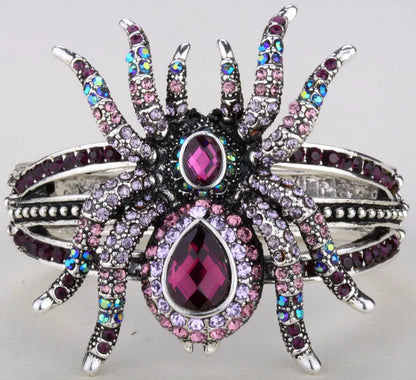 Pulsera de araña para mujer, brazalete ostentoso de Halloween, regalos de joyería para mujer, color dorado y plateado antiguo, venta al por mayor, envío directo A04