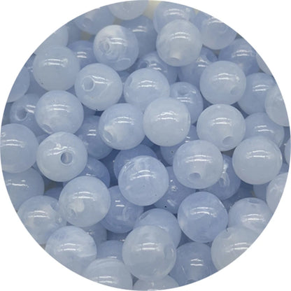 Cuentas Acrílicas Redondas para Fabricación de Joyas - Abalorios Espaciadores Sueltos (6/8/10MM)