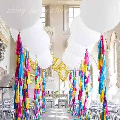 Globos Blancos de Látex – 5-36 Pulgadas para Bodas, Cumpleaños, Baby Showers y Aniversarios