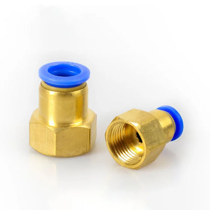 Conector Neumático Rápido de Latón PCF - Para Tubos de Aire de 4mm a 16mm y Rosca BSP de 1/8" a 1/2"