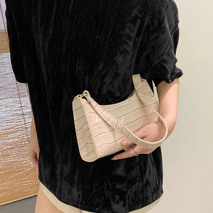 Bolsos de Piel Sintética para Mujer: Bolso de Hombro con Patrón de Cocodrilo, Elegante y Versátil