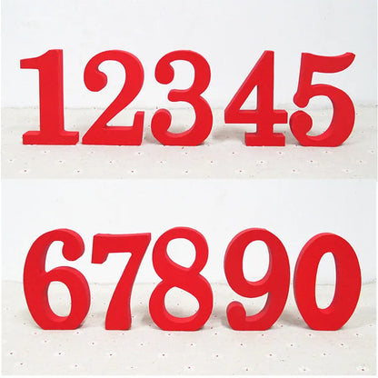Letra Roja de Madera Grande: Alfabeto- Decoración para Fiestas, Bodas y Hogar