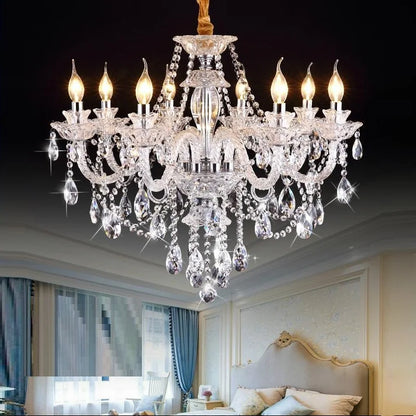 Lámparas de Araña de Cristal K9 para Decoración del Hogar, Accesorio de Iluminación de Lujo, Moderno, AC110V/220V, para Sala de Estar, Nuevo