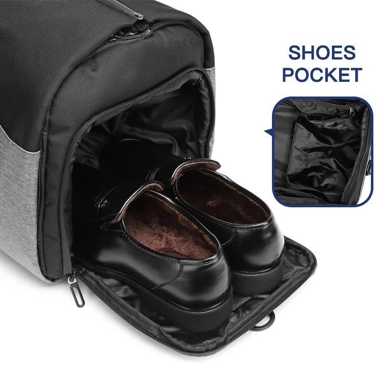 Bolsa de Viaje OZUKO Multifunción para Trajes de Hombre: Gran Capacidad de Almacenamiento, Bolso de Viaje Impermeable con Compartimento para Zapatos