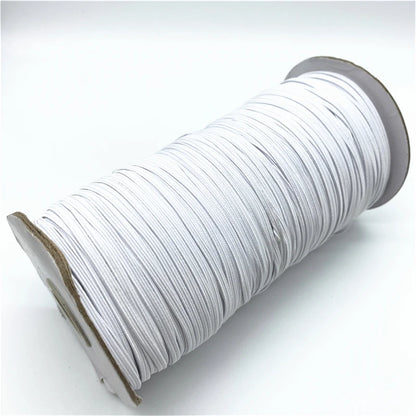 Cinta Elástica de Costura para DIY - Banda de Goma para Cintura y Mascarillas, 3/6/8/10/12mm, 5 Yardas por Lote