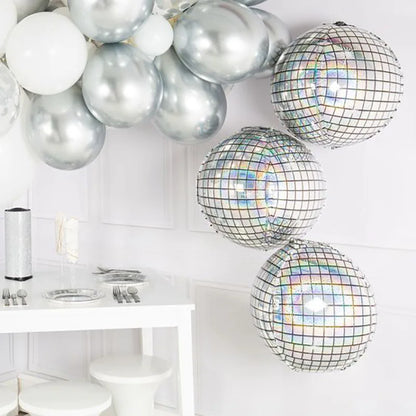 Globos de Papel Metalizado en Forma de Disco Ball - Decoración para Fiestas, Bodas y Eventos