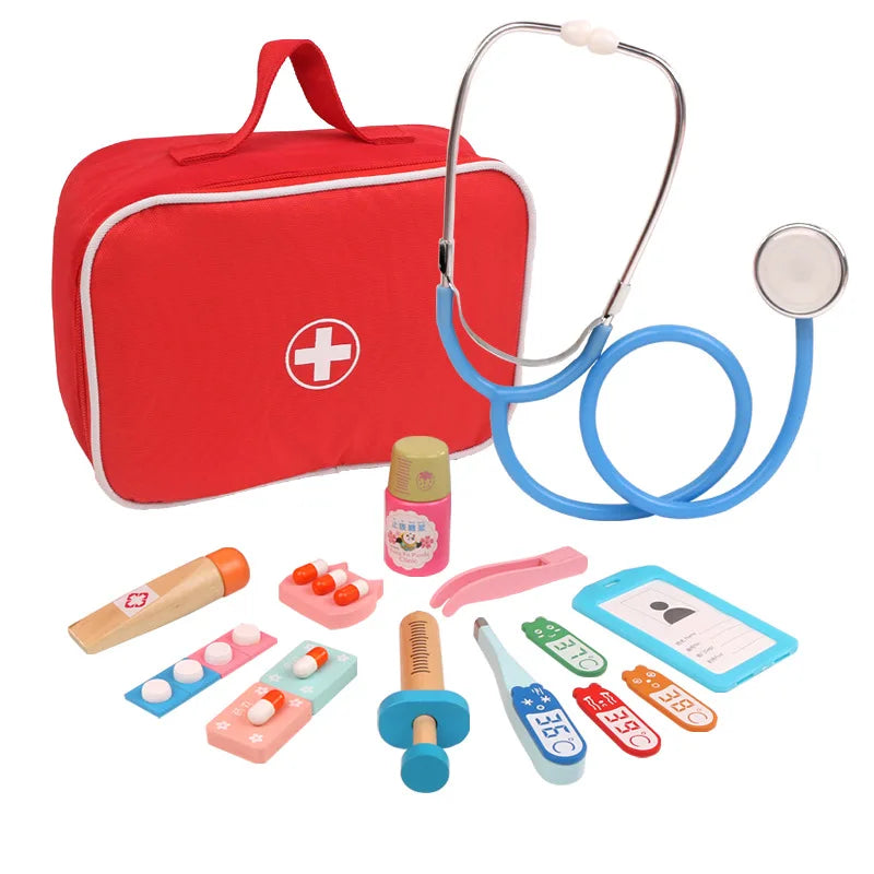 Set de Juegos de Médico de Madera para Niños | Juguete Educativo de Simulación Médica