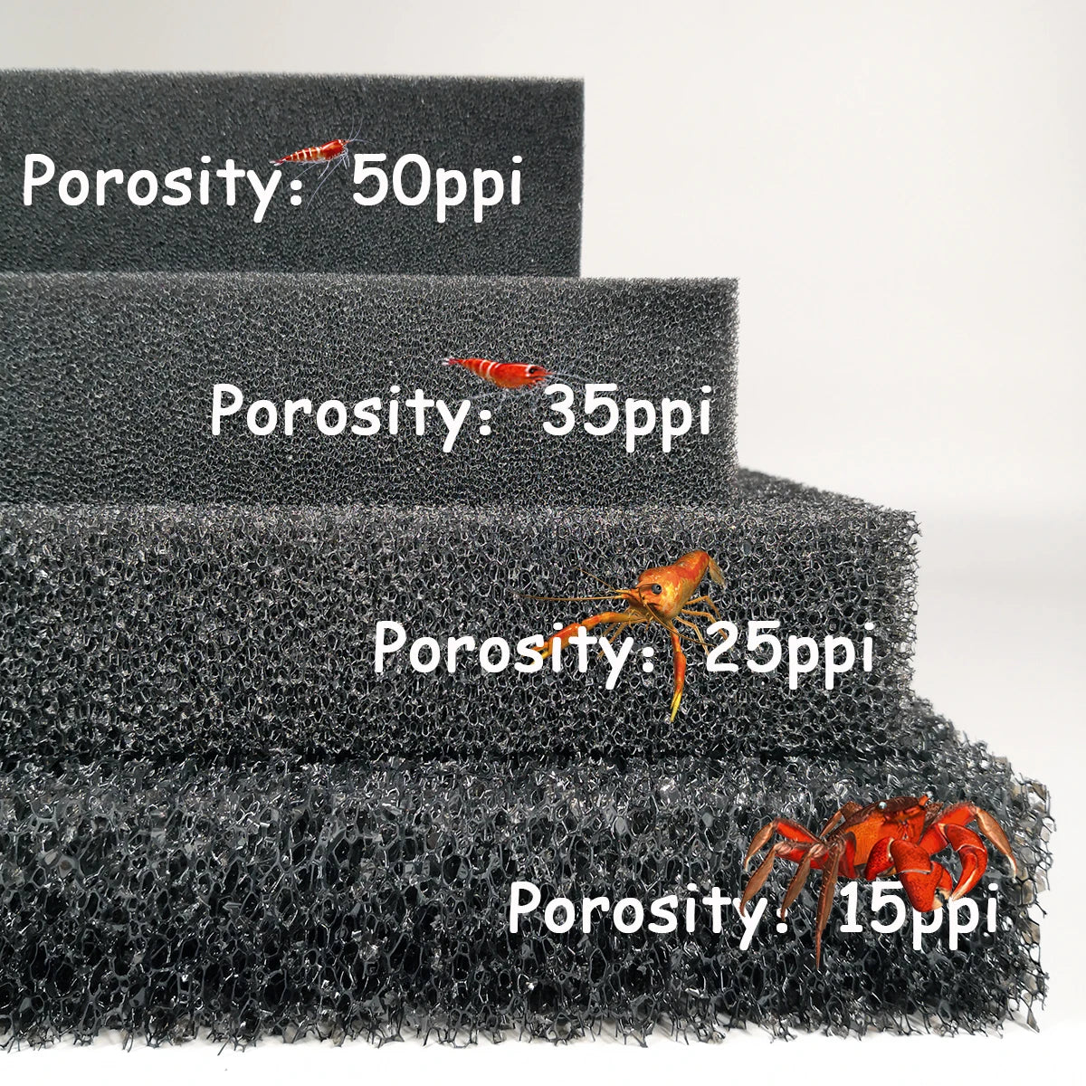 Esponja Bioquímica de Algodón para Acuario, Filtro de Espuma Negra para Pecera y Estanque, Accesorio Práctico y Decorativo