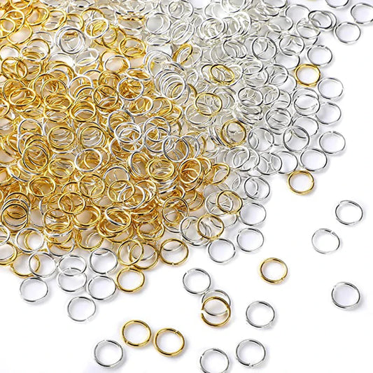 Aros Abiertos de Metal en Color Dorado y Plateado (3-12mm) - Conectores para DIY Joyería, Suministros de Accesorios