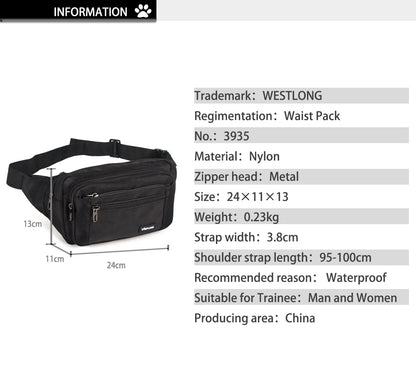 Riñonera Casual y Funcional Unisex Impermeable - Fanny Pack de Nylon