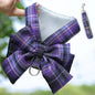 Conjunto de Arnés y Correa para Perro, Ajustable, con Lazo y Diseño Adorable, Sin Tirones, Correa Suave de Malla, Collar para Cachorro, Paseo al Aire Libre