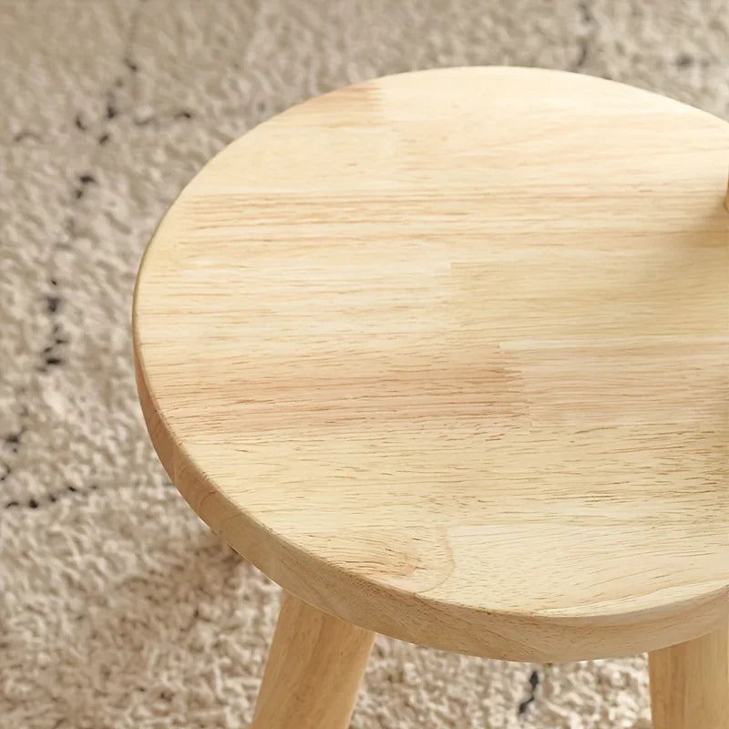 Taburete Pequeño Creativo con Orejas de Conejo para Niños | Silla Decorativa de Madera Maciza