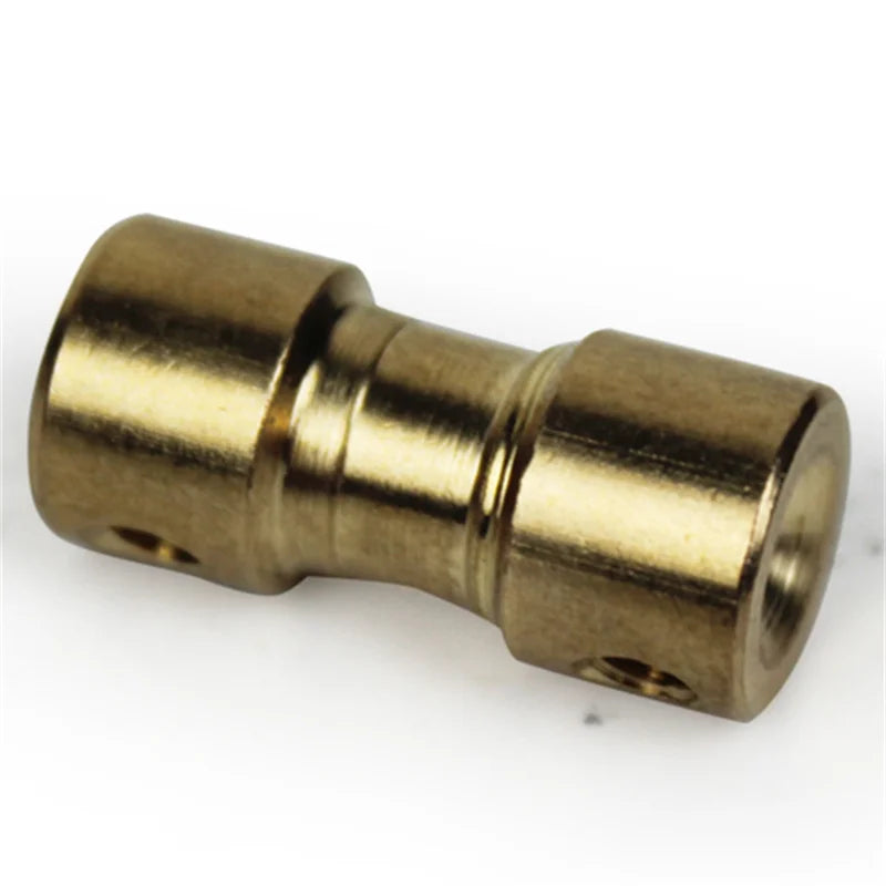 Acoplamiento Rígido Miniatura de Latón D9*L20 – Conector para Ejes de Motores CNC y Modelos de Aviones y Automóviles