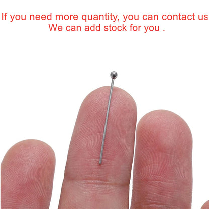 Lote de 100 Piezas de Cabezas de Alambre de Acero Inoxidable - Accesorios para Joyería DIY, Pasadores para Pendientes y Beading