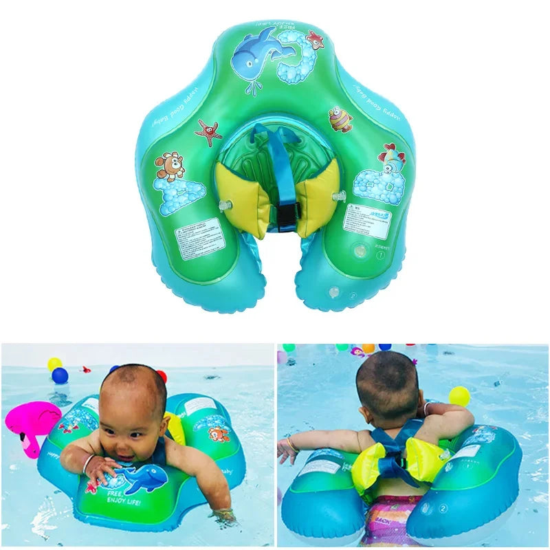 Aro de Natación para Bebé - Flotador Inflable Infantil de Dibujos Animados para Piscina, Anillo de Baño, Salvavidas Portátil