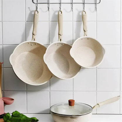Sartén profunda antiadherente de piedra Maifan duradera, ollas de cocina para panqueques, bistec para el hogar, sartén, cacerola, utensilios de cocina, sartén Wok