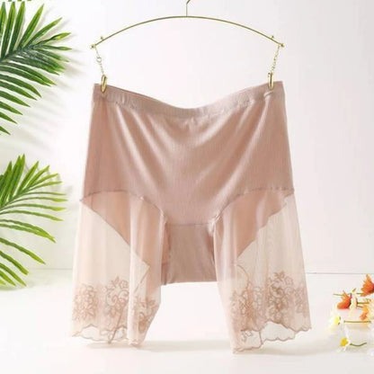 Pantalones Cortos de Seguridad Plus Size para Mujer con Encaje - Pantalones Antirrozaduras