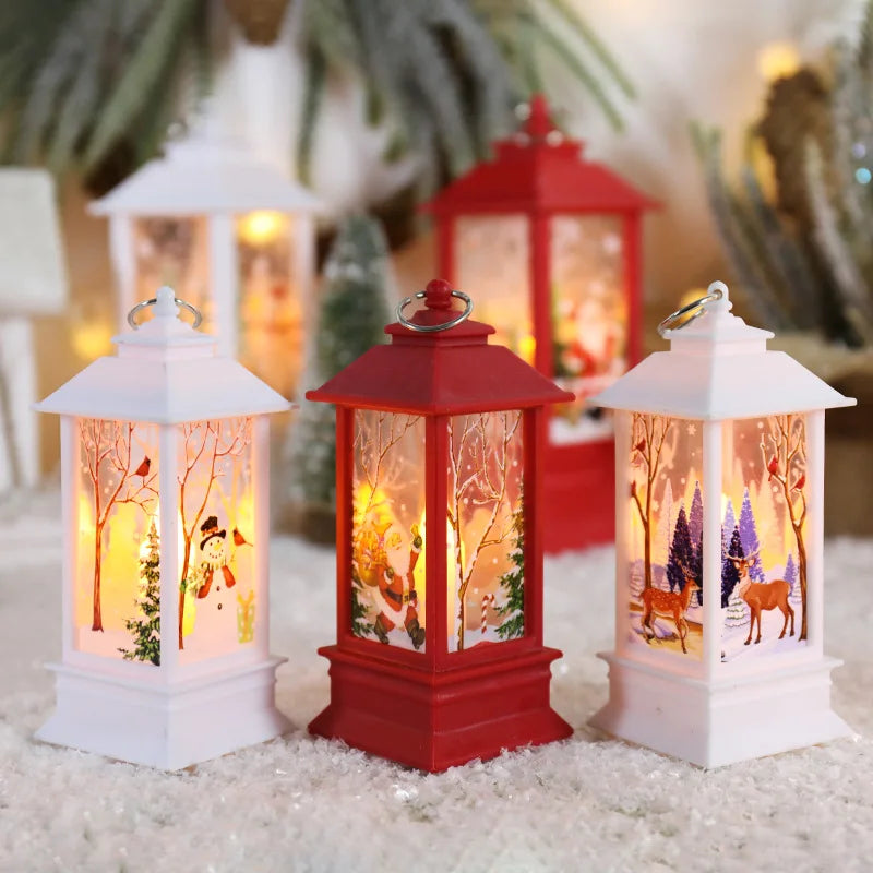 Lámpara de Noche Navideña con Muñeco de Nieve – Lámpara de Mesa Pequeña para Decoración de Navidad y Regalo para Personas Mayores