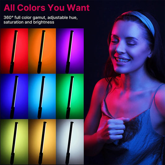 Ulanzi VL119 Luz RGB Portátil de Mano, Barra de LED de 19.68 Pulgadas, CRI 95+, 2500K-9000K para Fotografía y Estudio