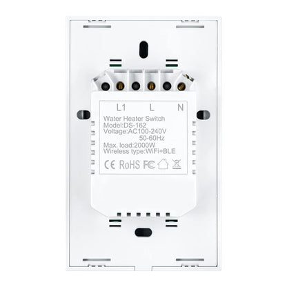 Interruptor de Pared Inteligente HomeKit 20A | Control de Calentador de Agua y Luz | Compatible con Google Home y Alexa