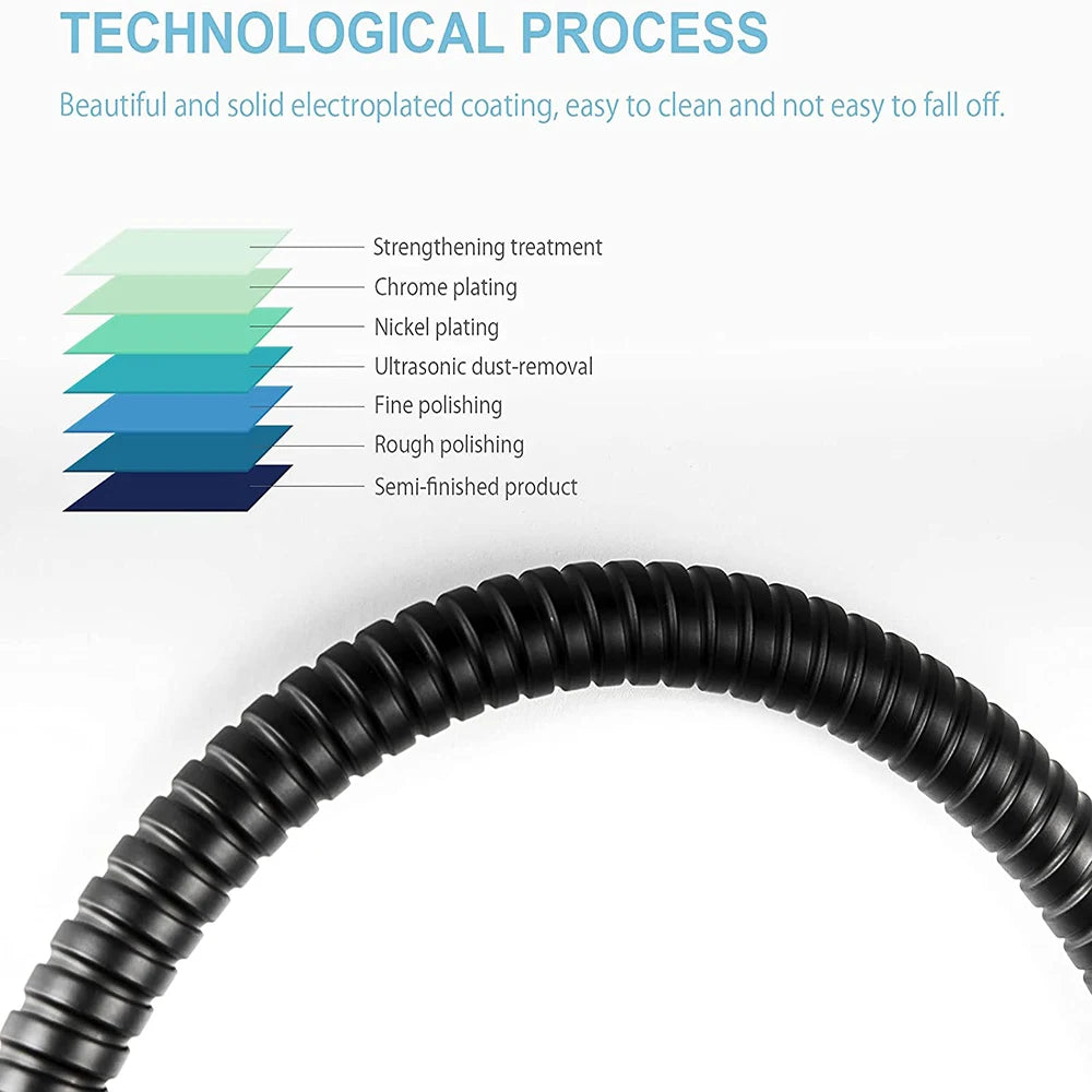 Manguera de Ducha Flexible SUS 304 de 1.5/2M | Accesorios de Baño de Acero Inoxidable, Resistente a Fugas y Alta Durabilidad