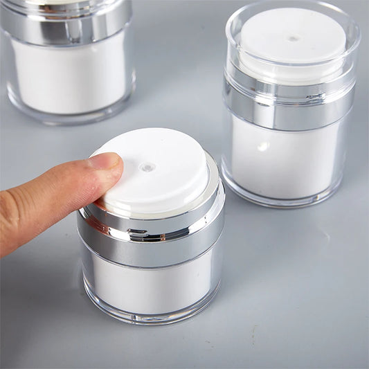 Botella Dispensadora Vacía 15/30/50ML - Bomba de Crema Reutilizable con Diseño al Vacío para Lociones y Cosméticos